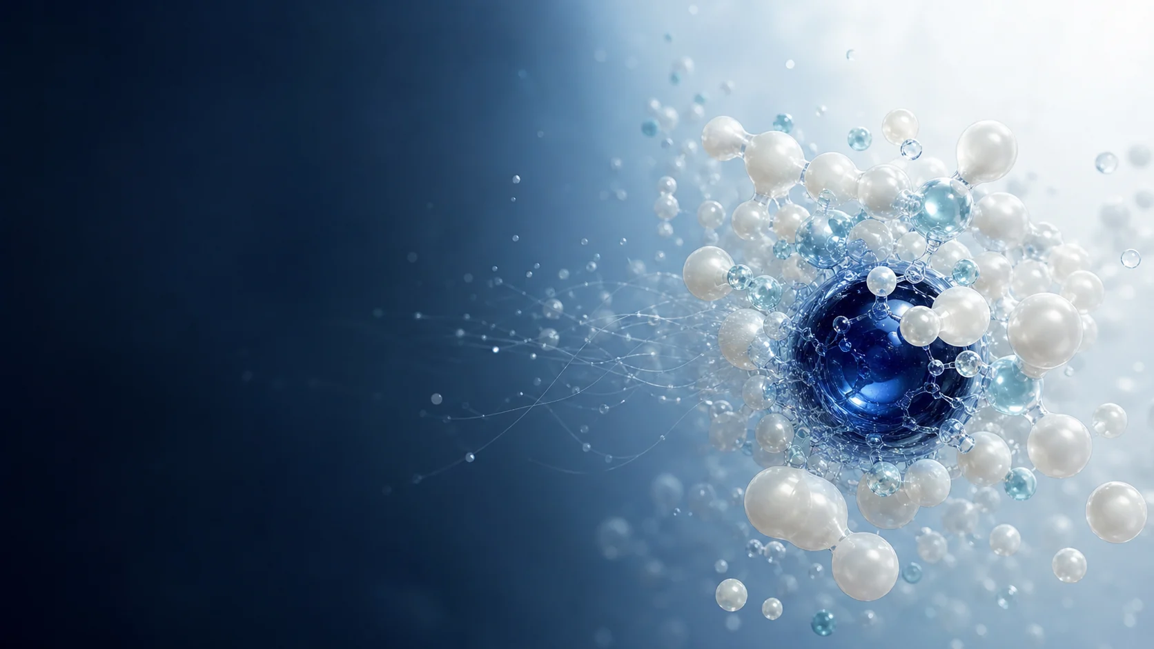 Pearlescent molecular forms around a cobalt material core